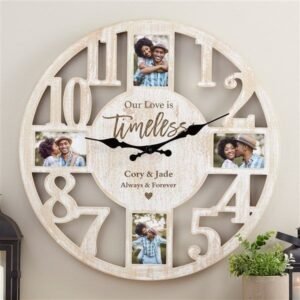 Personalized Love Wall Clock with Photos & Names